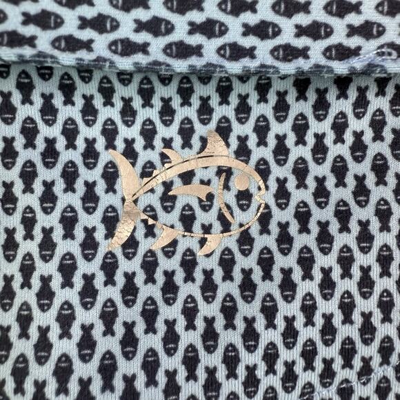 Southern Tide Polo Shirt Men’s XL Blue Fish Print Performance Stretch Golf - Picture 9 of 9